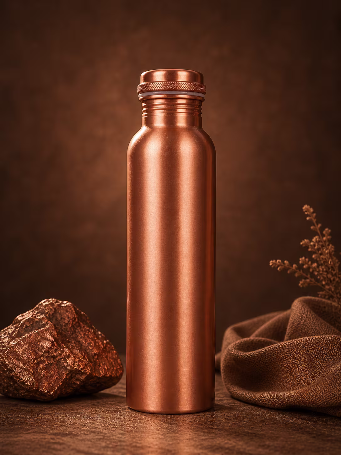 PURE COPPER WATER BOTTLE — PLAIN MATTE EDITION 