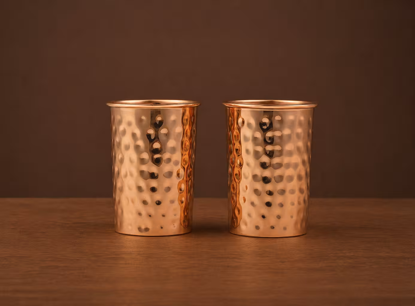 PURE COPPER WATER TUMBLER — HAMMERED EDITION