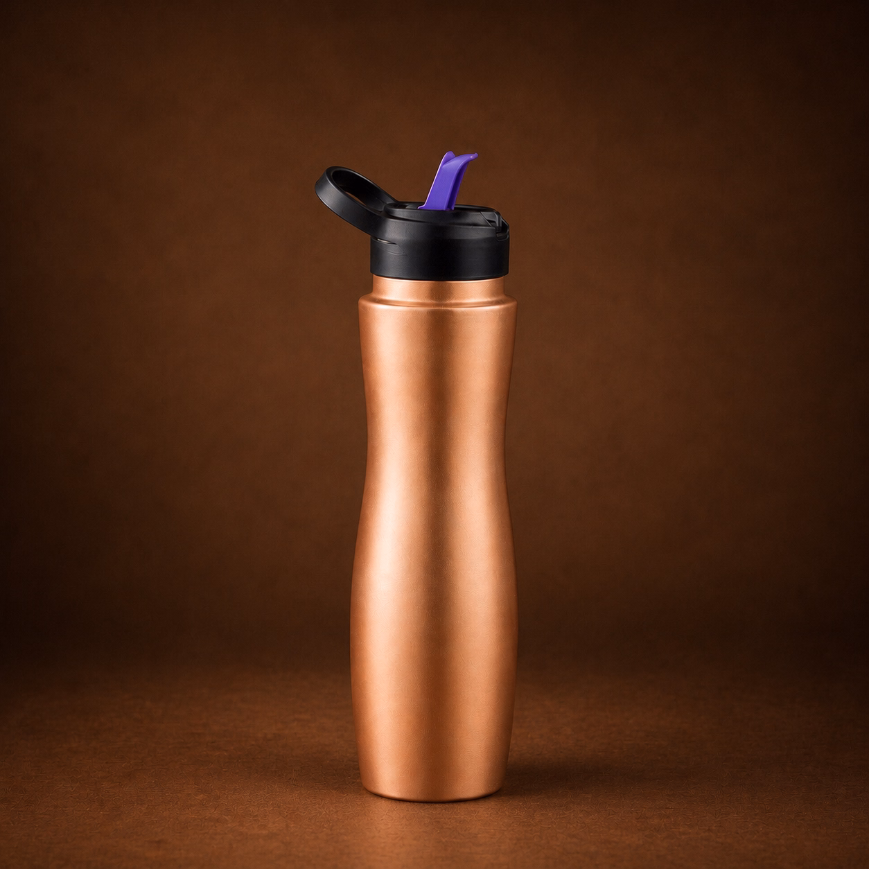 PURE COPPER WATER BOTTLE —  PLAIN MATTE SIPPER EDITION