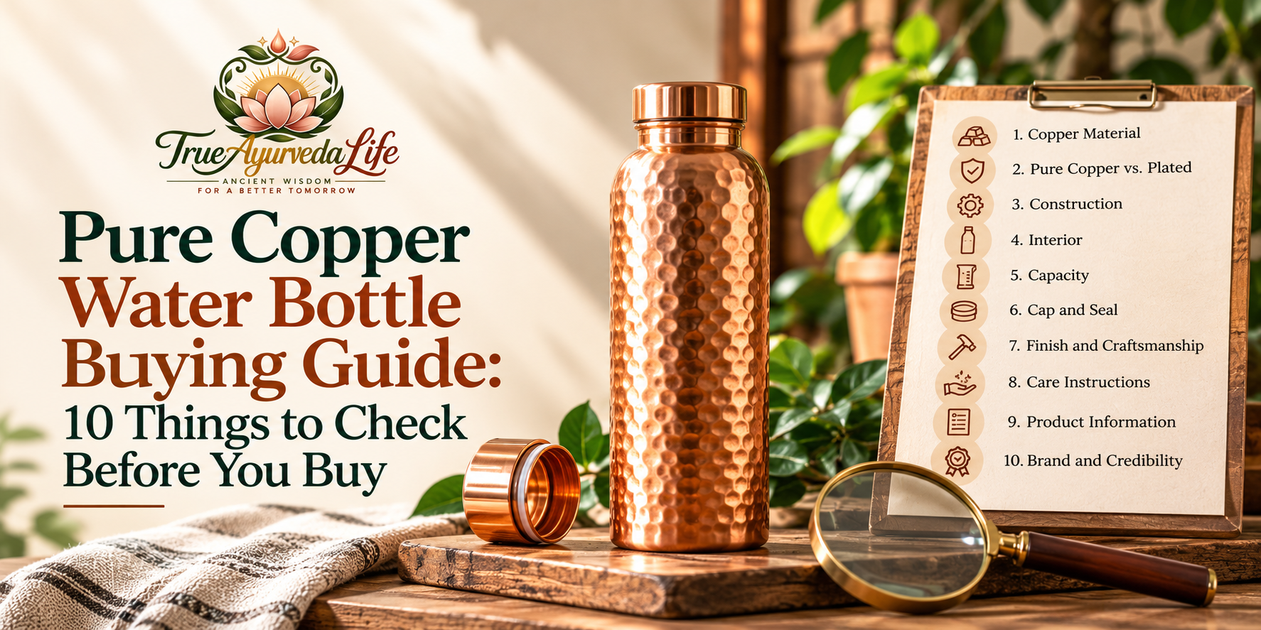 Pure Copper Water Bottle Buying Guide: 10 Things to Check Before You Buy