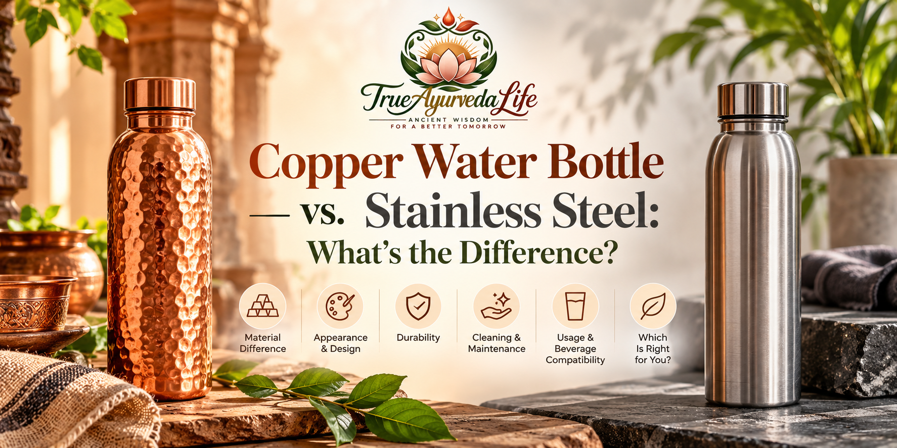 Copper Water Bottle vs. Stainless Steel: What's the Difference?